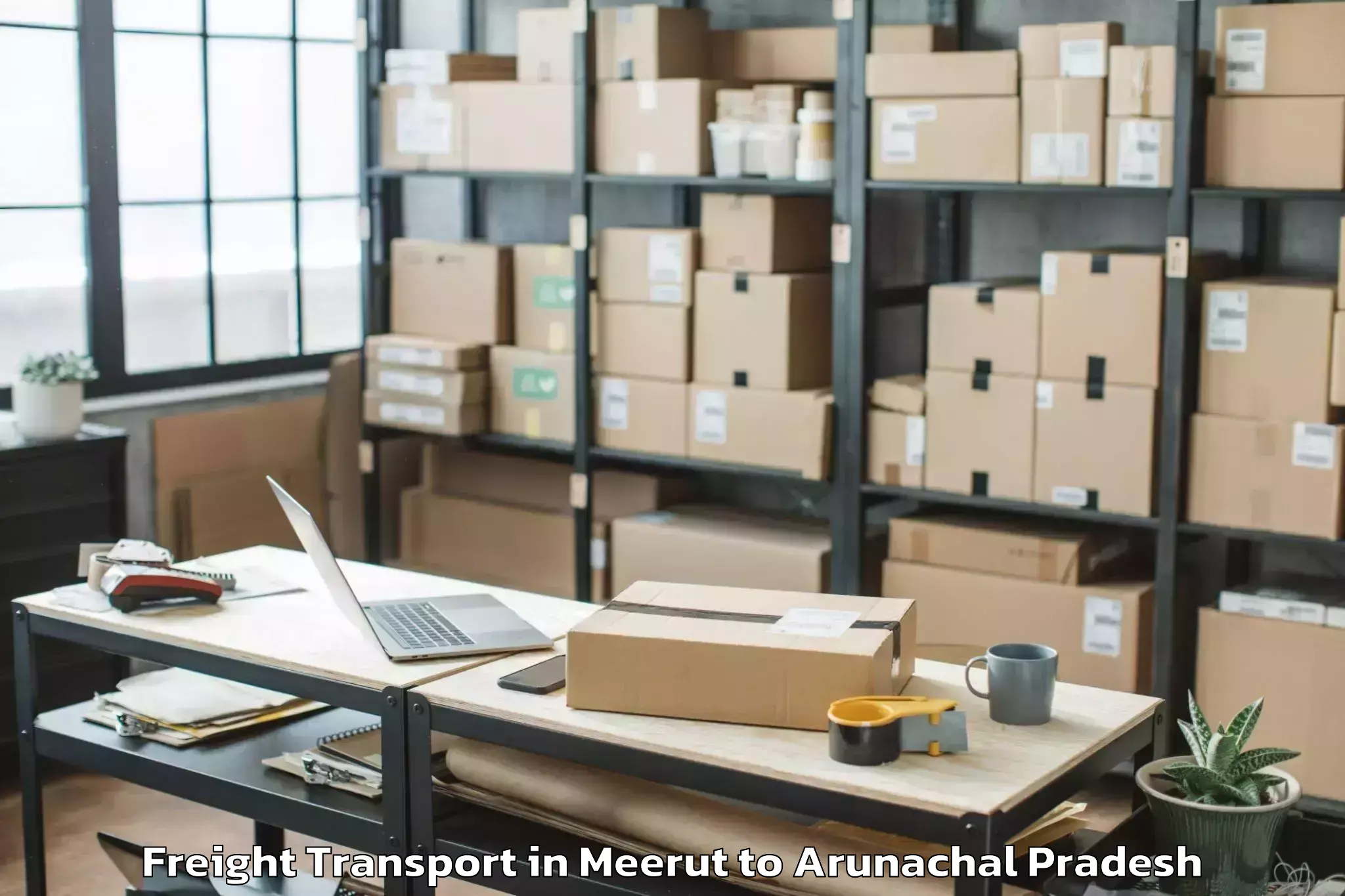 Discover Meerut to Koronu Freight Transport